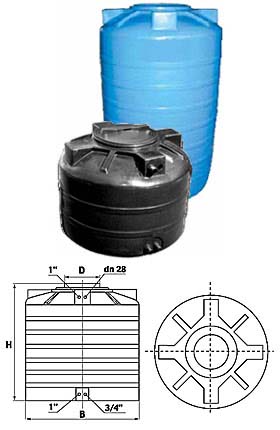 Баки для воды Aquatech серии ATV (синий, черный)